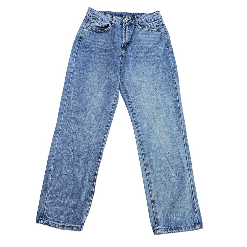 SHEIN Jeans‎ Womens Small Blue High Rise Straight Leg Mom Denim Pants Casual